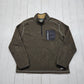 2000s/2010s GH Bass Co Olive Grean 1/4 Zip Fleece Sweatshirt Size XL