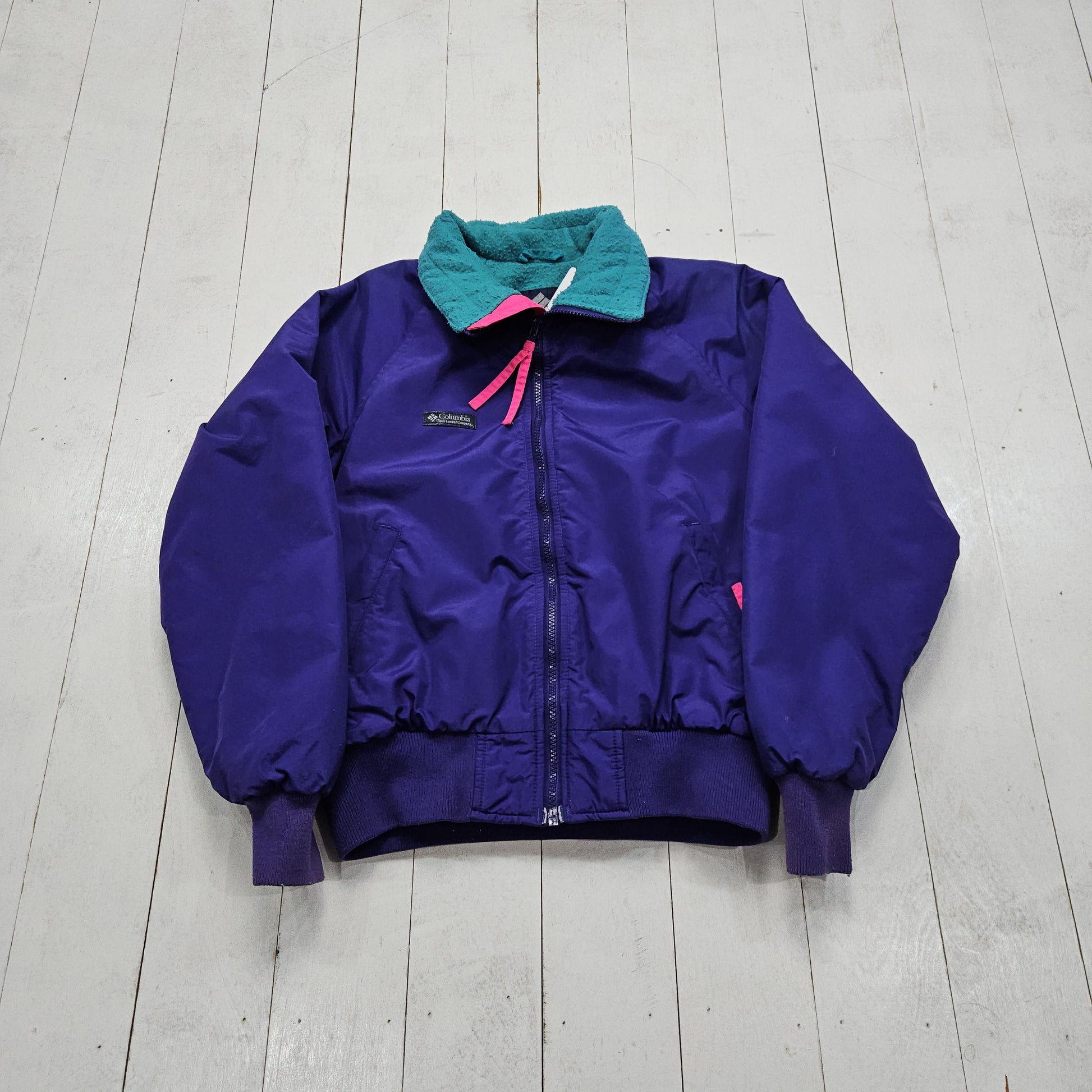 1980s/1990s Columbia Purple Fleece Lined Jacket Size S