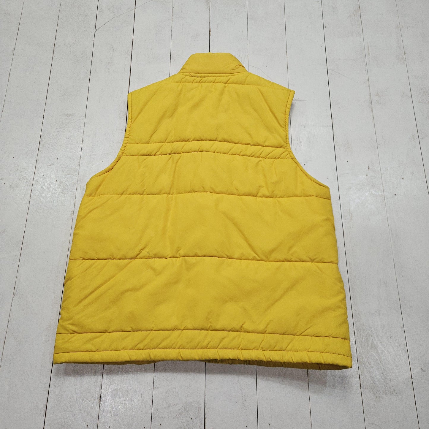 1980s Swingster Yellow Adler's Patch Insulated Vest Made in USA Size L