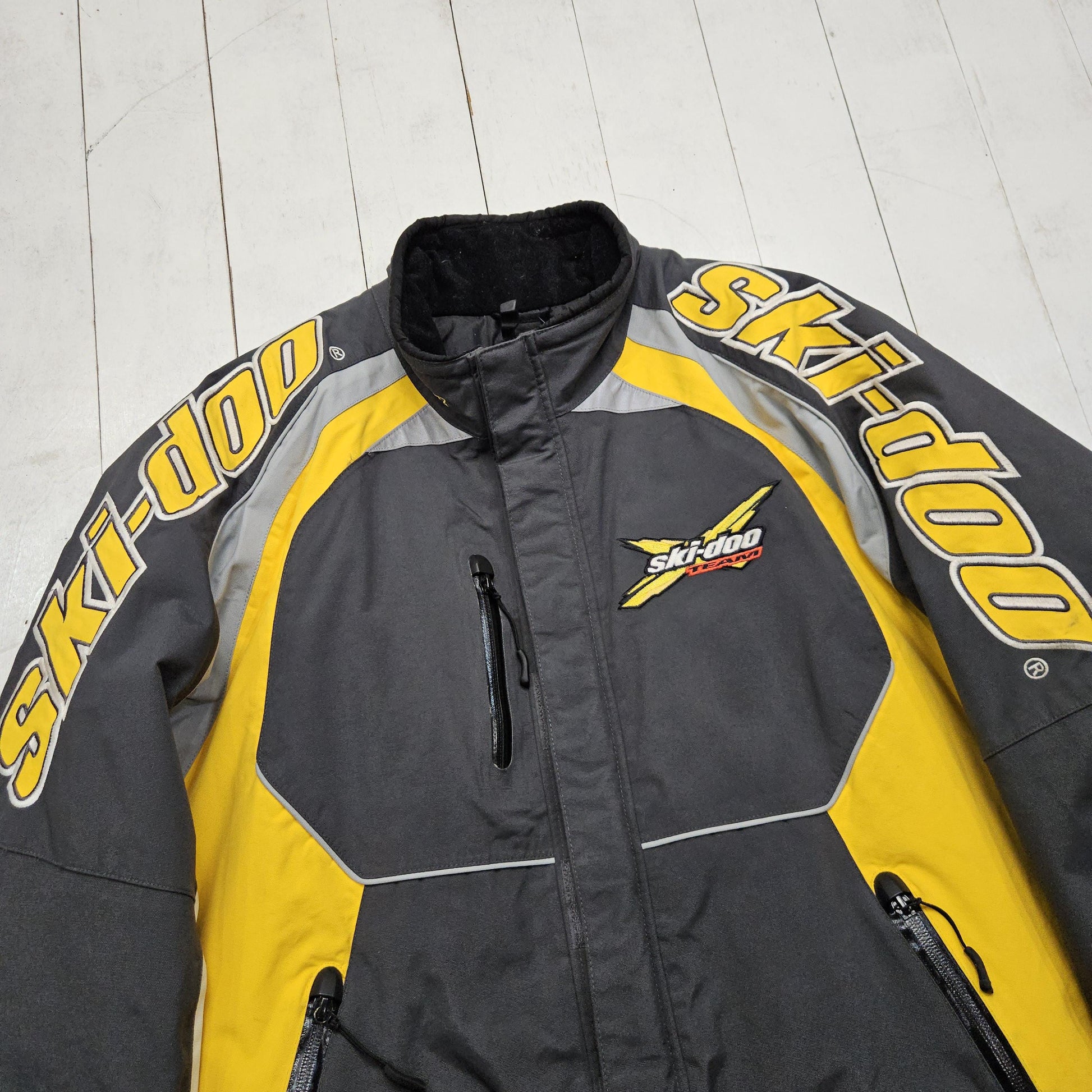 1990s/2000s Y2K BRP Ski-Doo Team Thermolite Insulated Snowmobile Jacket Size L/XL