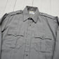 1980s Elbeco Special Duty Grey Button Up Uniform Shirt Made in USA Size L