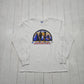 1990s 1998 White Wyoming State Cross Country Running Long Sleeve T-Shirt Made in Canada Size L