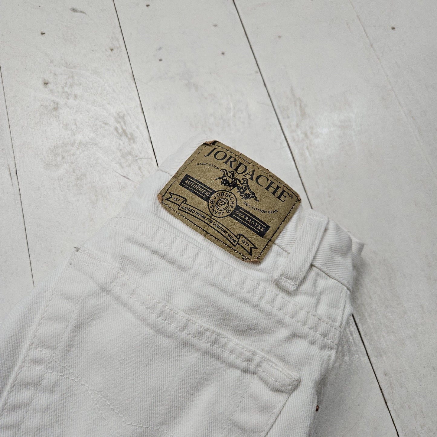 1990s/2000s Y2K Jordache White Denim Jeans Size 24x29