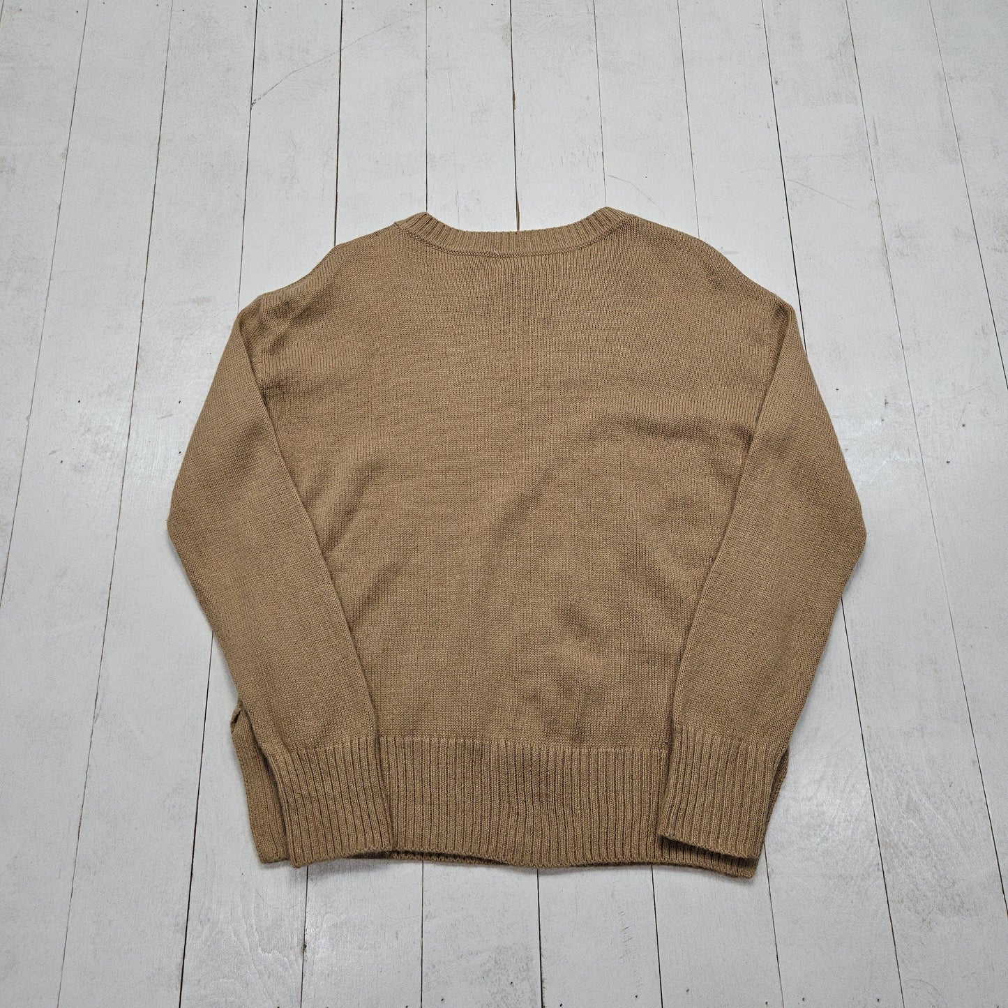 2000s/2010s Banana Republic Tan Acrylic Blend Knit Sweater Size M