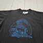 2000s Y2K Black Steve Johnsons Blue Train Music Band T-Shirt Size L