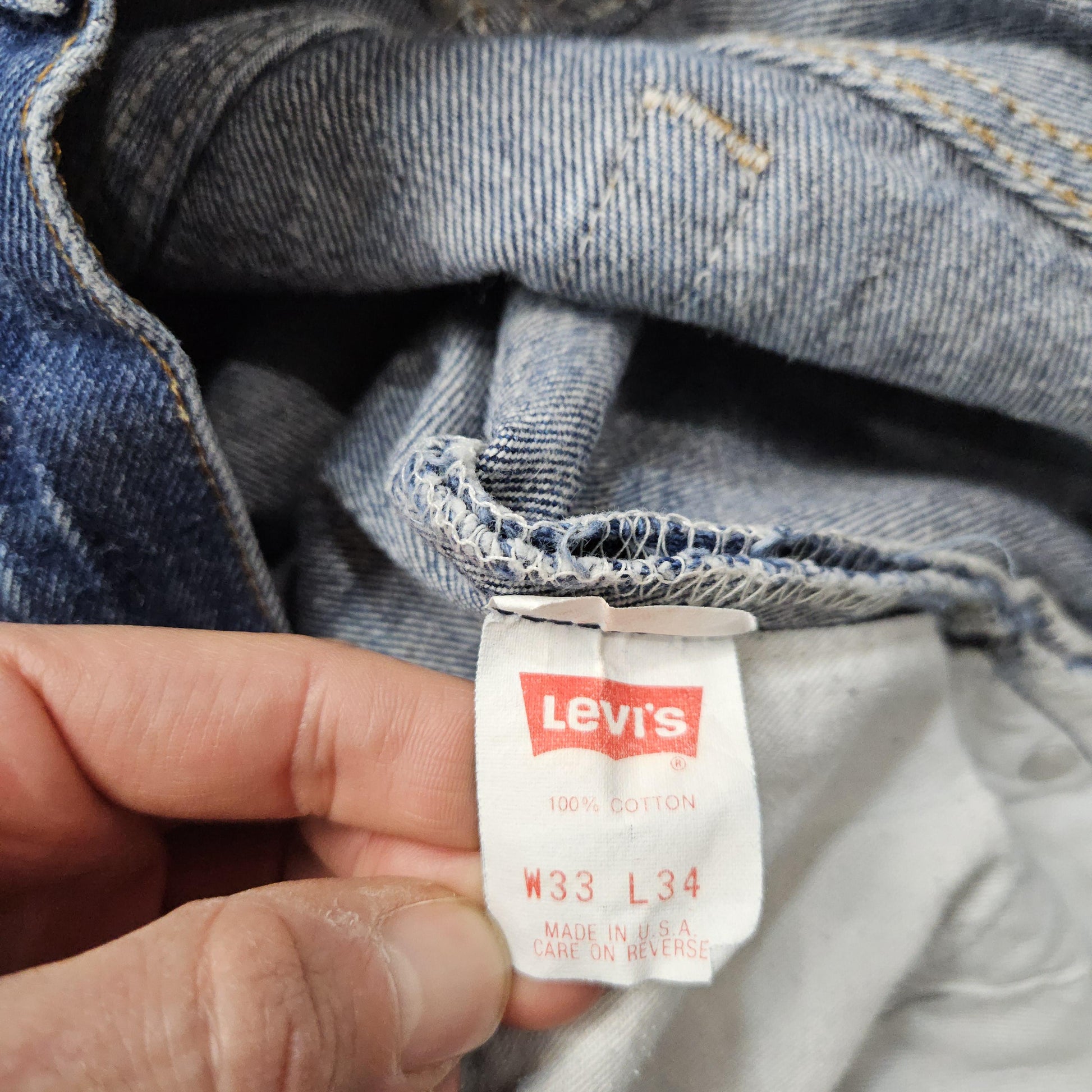 1980s Levi's Blue Denim 501 Jeans Made in USA Size 30x32.5