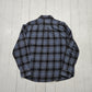 2000s Y2K Woolrich Blue Grey Plaid Flannel Button Up Shirt Size L