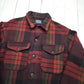 1960s/1970s Pendleton Red Plaid Heavyweight Overshirt Jacket Shacket Made in USA Size L