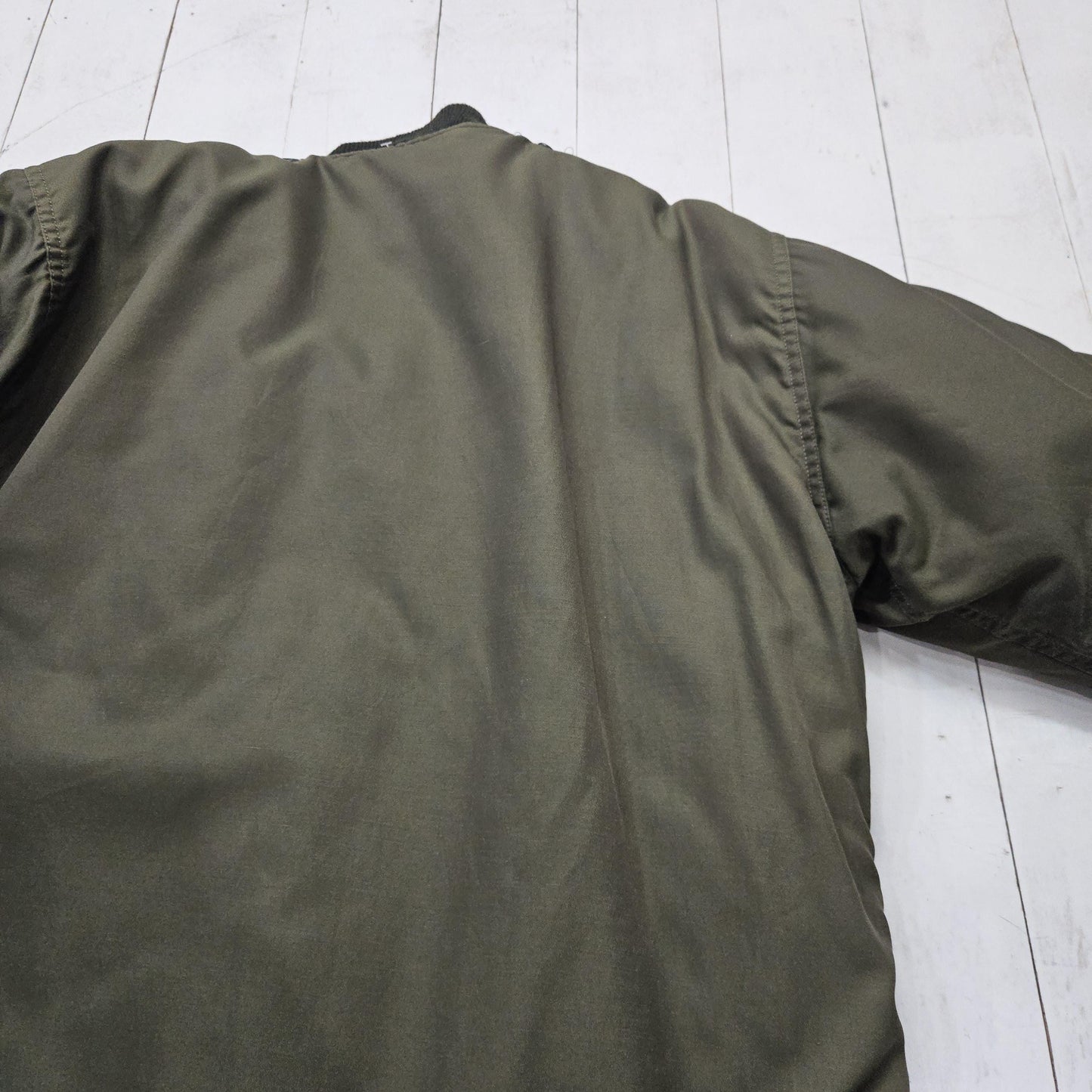 1970s Canadian Military Olive Green Jacket Liner Made in Canada Size S/M