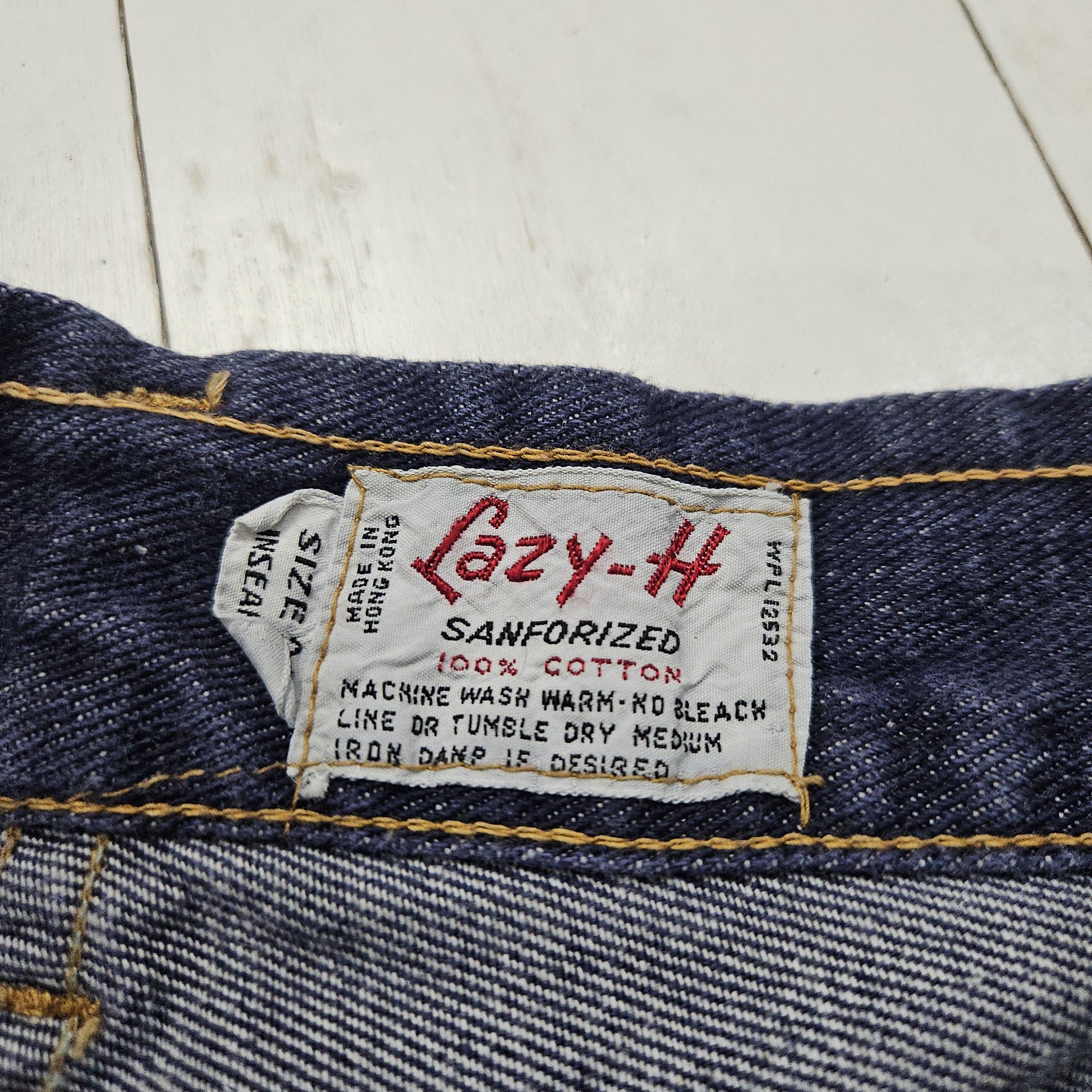 1980s Lazy H Sanforized Denim Pants Size 32x27