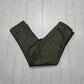 1970s/1980s Olive Green Nylon Double Front Pants Size 33x32