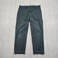 1970s Green Permanent Twill Work Pants Size 35x27