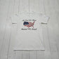 2000s Y2K Delta White In God We Trust Prayer Warrior Fulmont County T-Shirt Size S