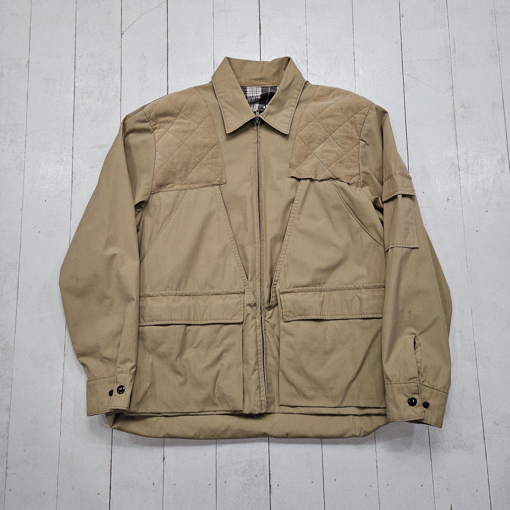 1990s 10X Tan Shooting Jacket Made in USA Size M/L