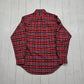 1990s Polo Ralph Lauren Red Plaid Button Down Shirt Size L./XL