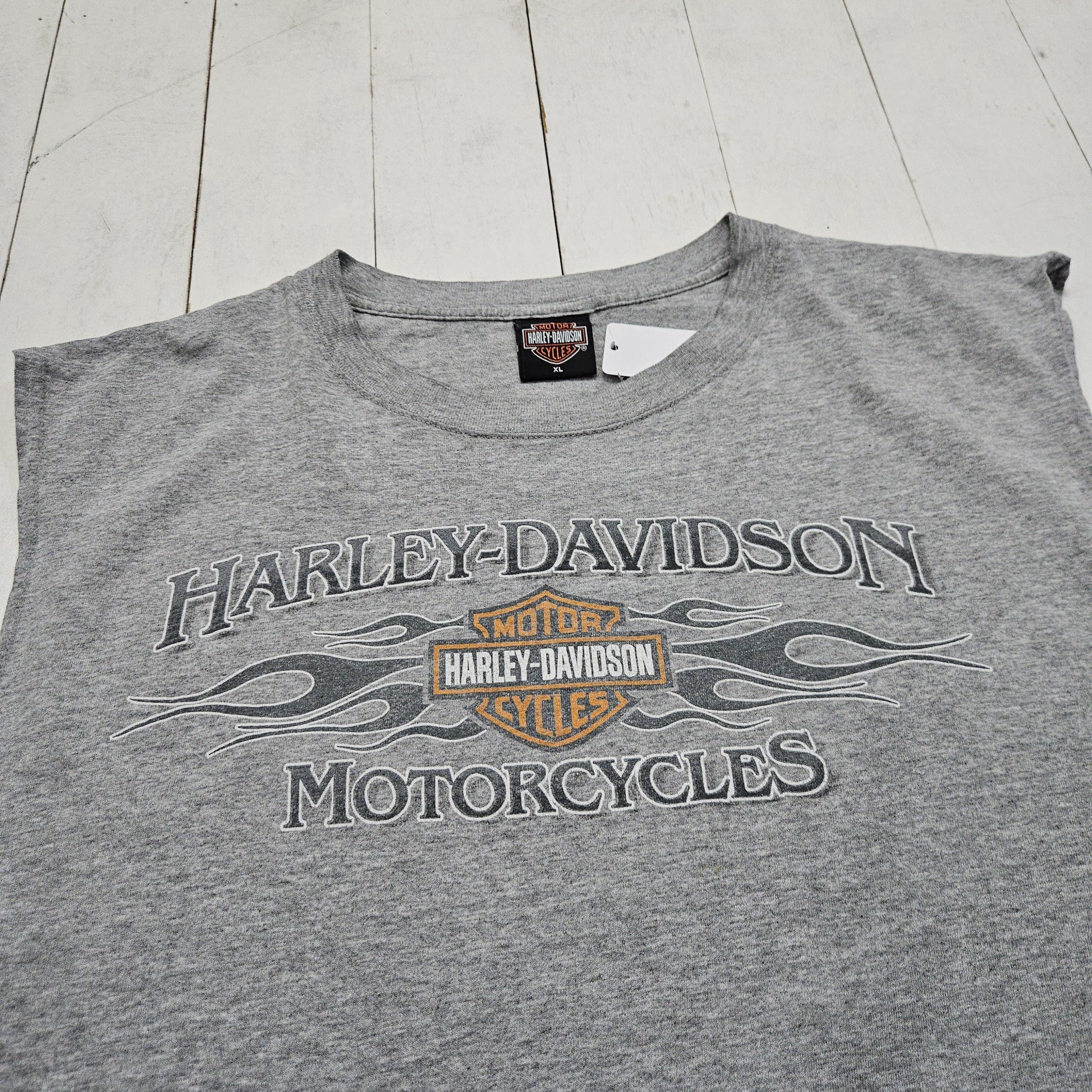 2000s Y2K Harley-Davidson Grey Rapid City South Dakota Motorcycle Tank Top T-Shirt Size XL