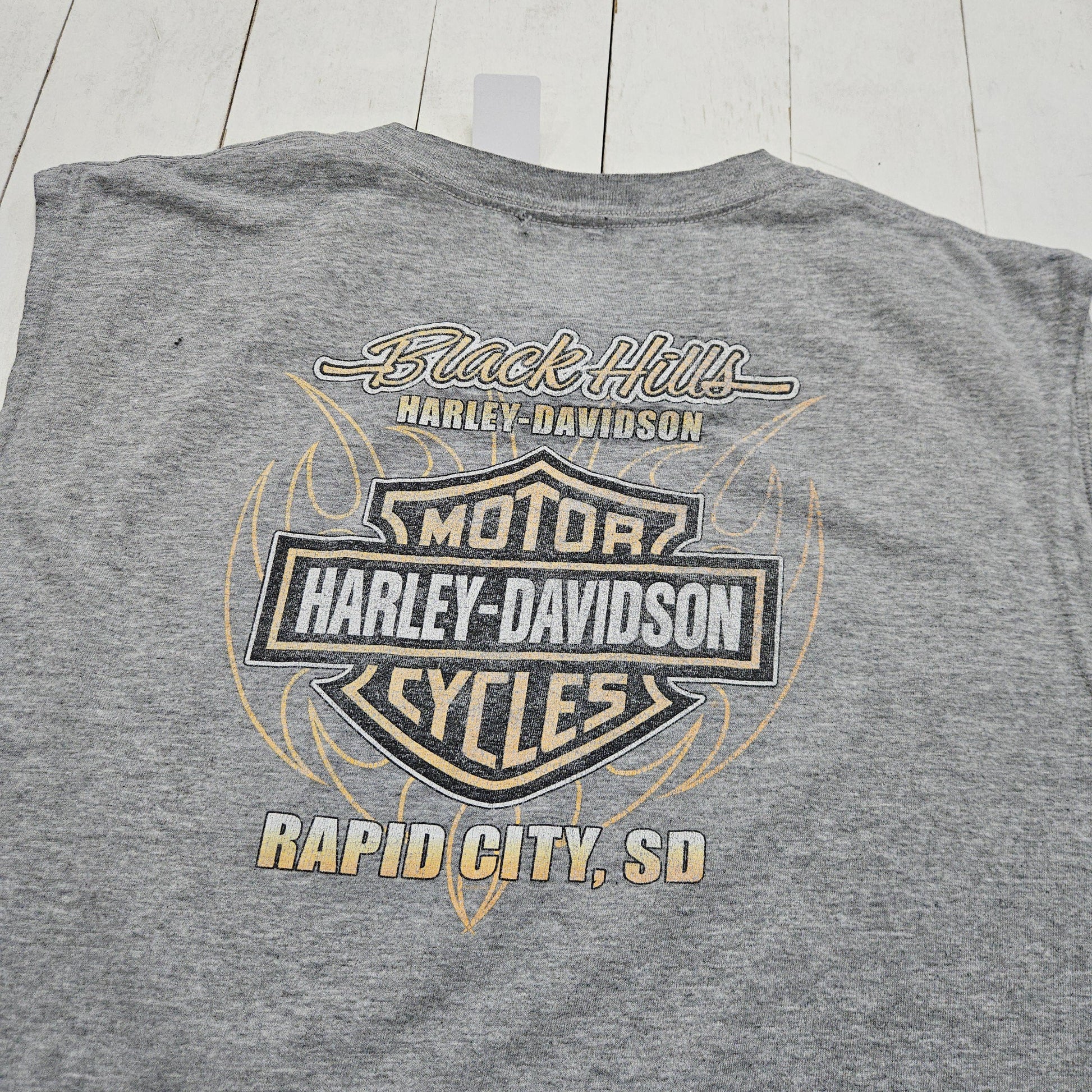 2000s Y2K Harley-Davidson Grey Rapid City South Dakota Motorcycle Tank Top T-Shirt Size XL