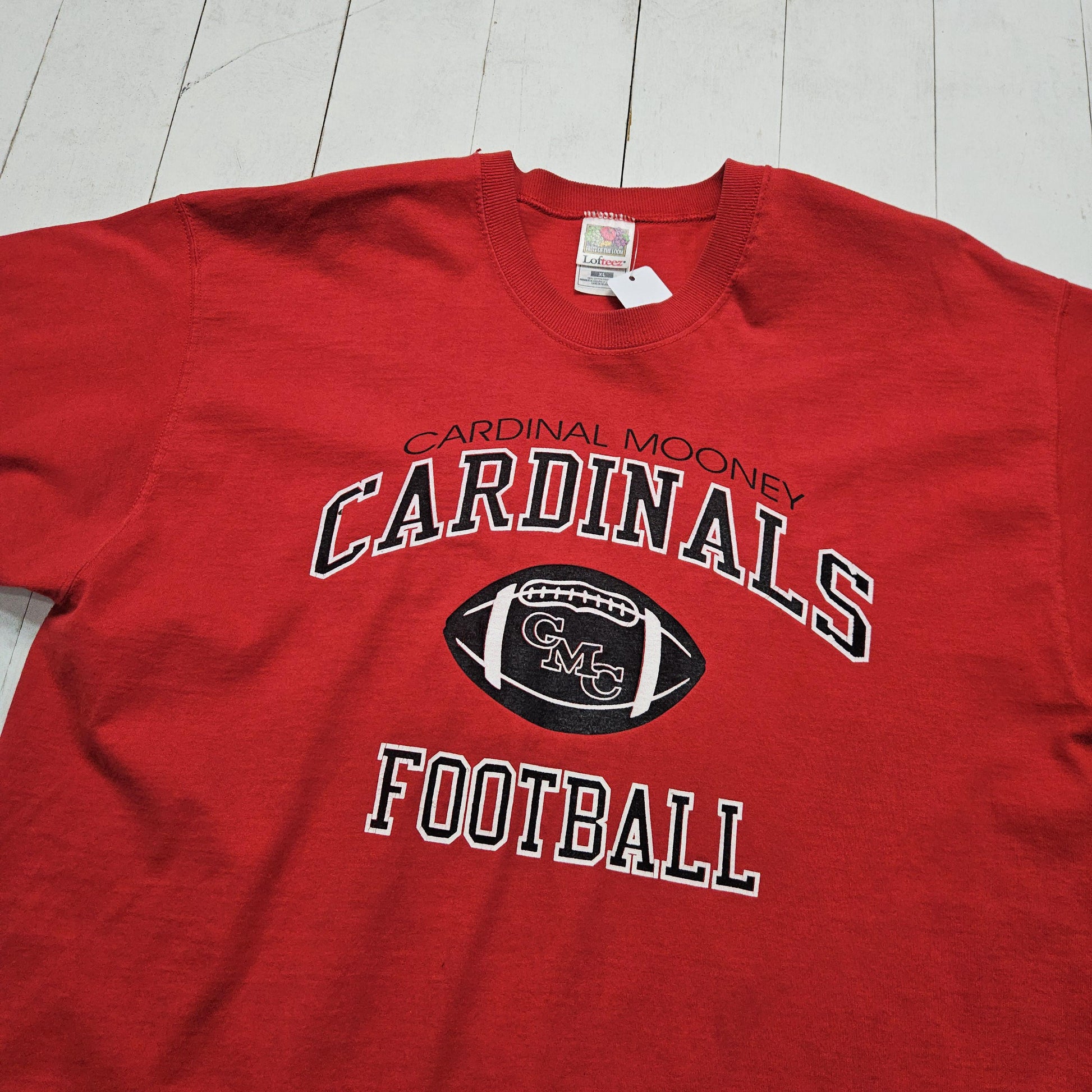 2000s Y2K Fruit of the Loom Red Cardinal Mooney Cardinals Football T-Shirt Size XL