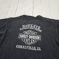 2000s 2003 Y2K Black Harley-Davidson Coralville Iowa Motorcycle T-Shirt Made in USA Size L/XL