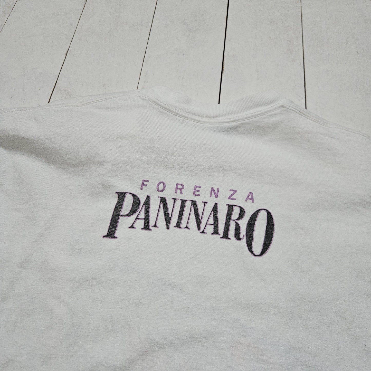 1980s/1990s Forenza Paninaro White Sea Breezes and Sunshine Car T-Shirt Made in Italy Size S/M