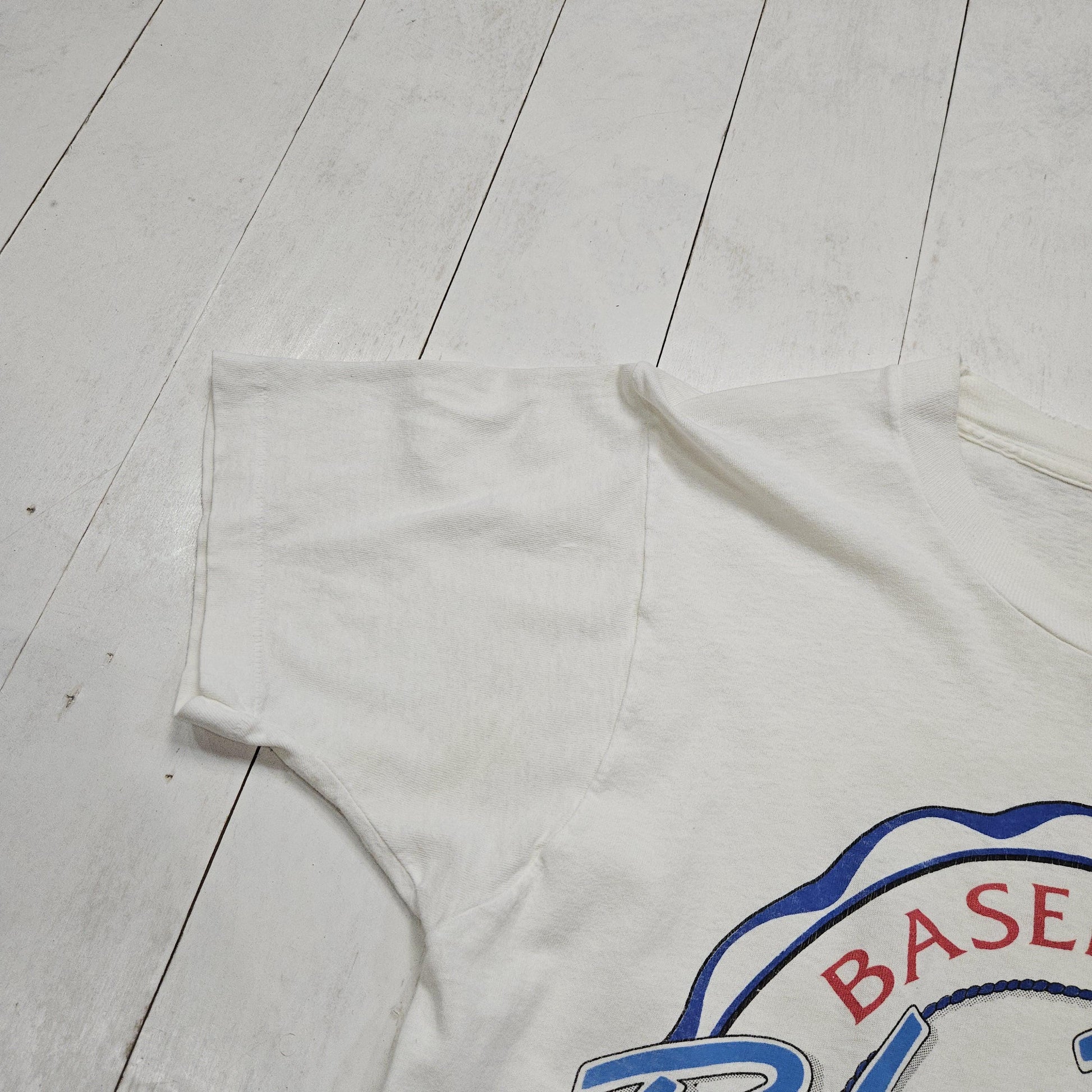 1990s 1991 White Toronto Blue Jays MLB Baseball T-Shirt Size S