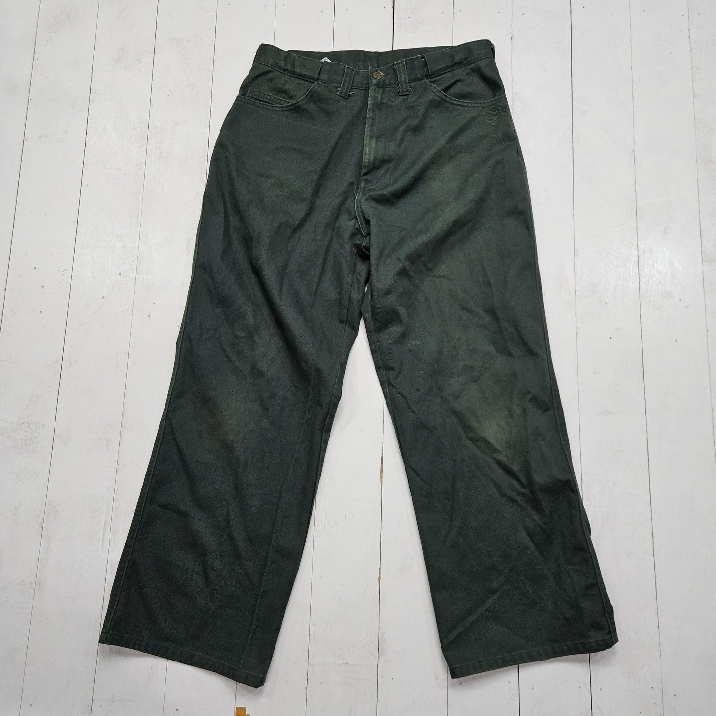 2010s US Forest Service Green Denim Work Pants Size 32-34