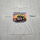 2000s Y2K White Boone Speedway Iowa Racing T-Shirt Size L