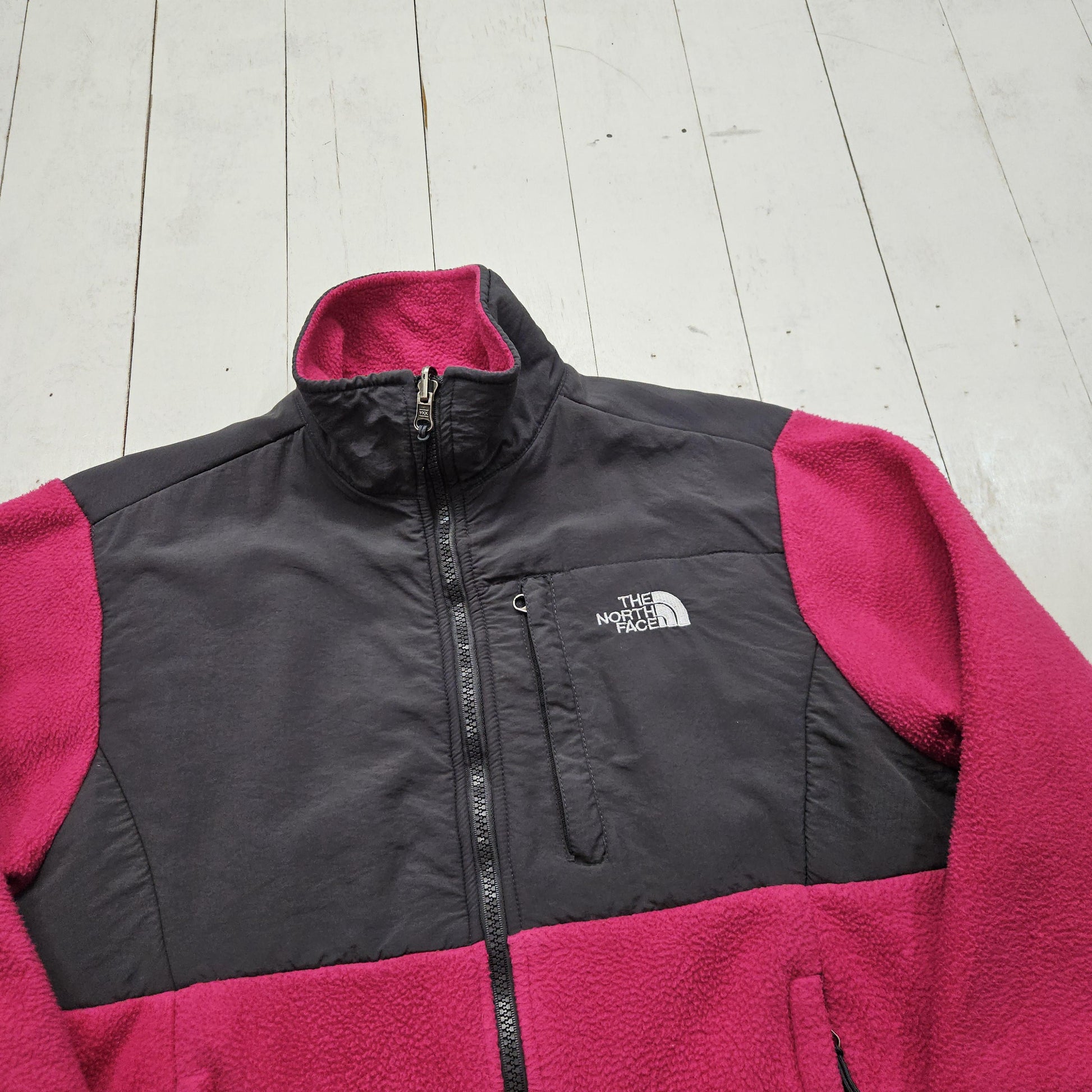 2010s 2010 The North Face TNF Pink Denali Zip Up Fleece Sweatshirt Jacket Size S/M