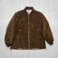 1970s Lakeland Brown Corduroy Sherpa Lined Clicker Style Car Coat Size L/XL