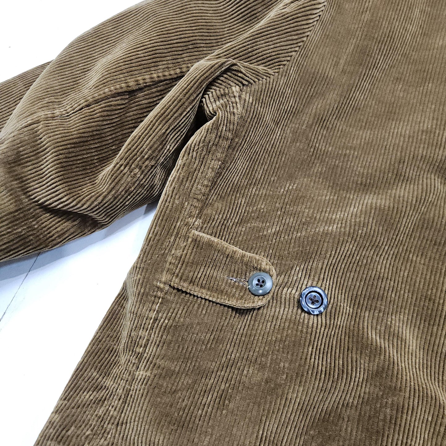 1970s Lakeland Brown Corduroy Sherpa Lined Clicker Style Car Coat Size L/XL