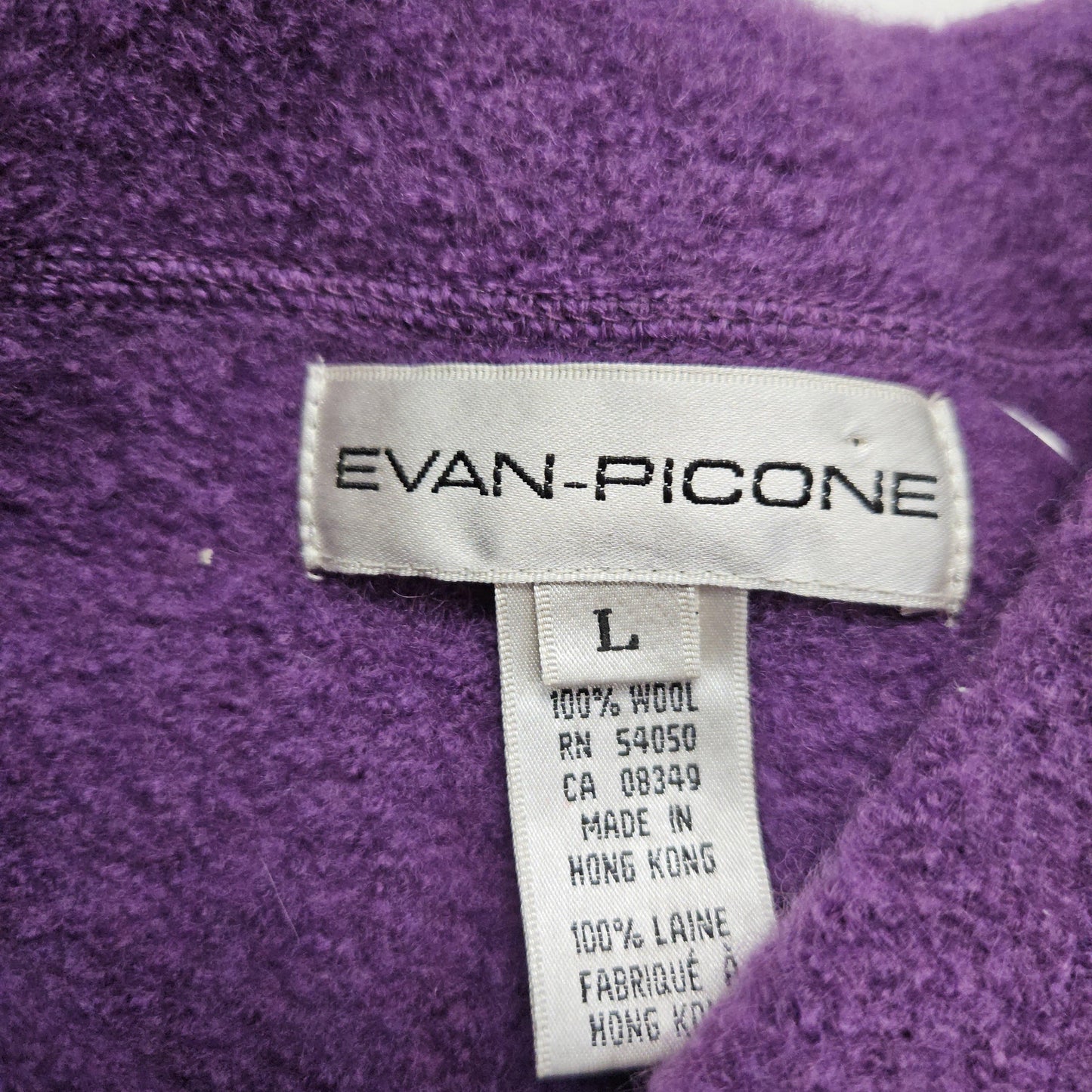 1990s Evan-Picone Purple Wool Blazer Jacket Women's Size L