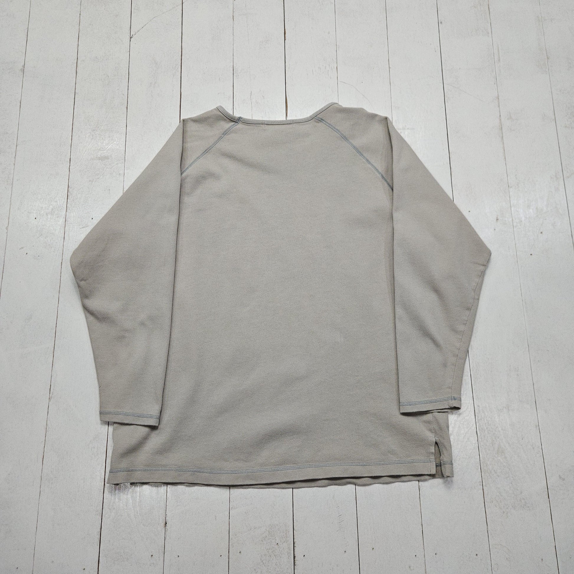 1990s Eddie Bauer Tan Blank Long Sleeve Raglan T-Shirt Size L