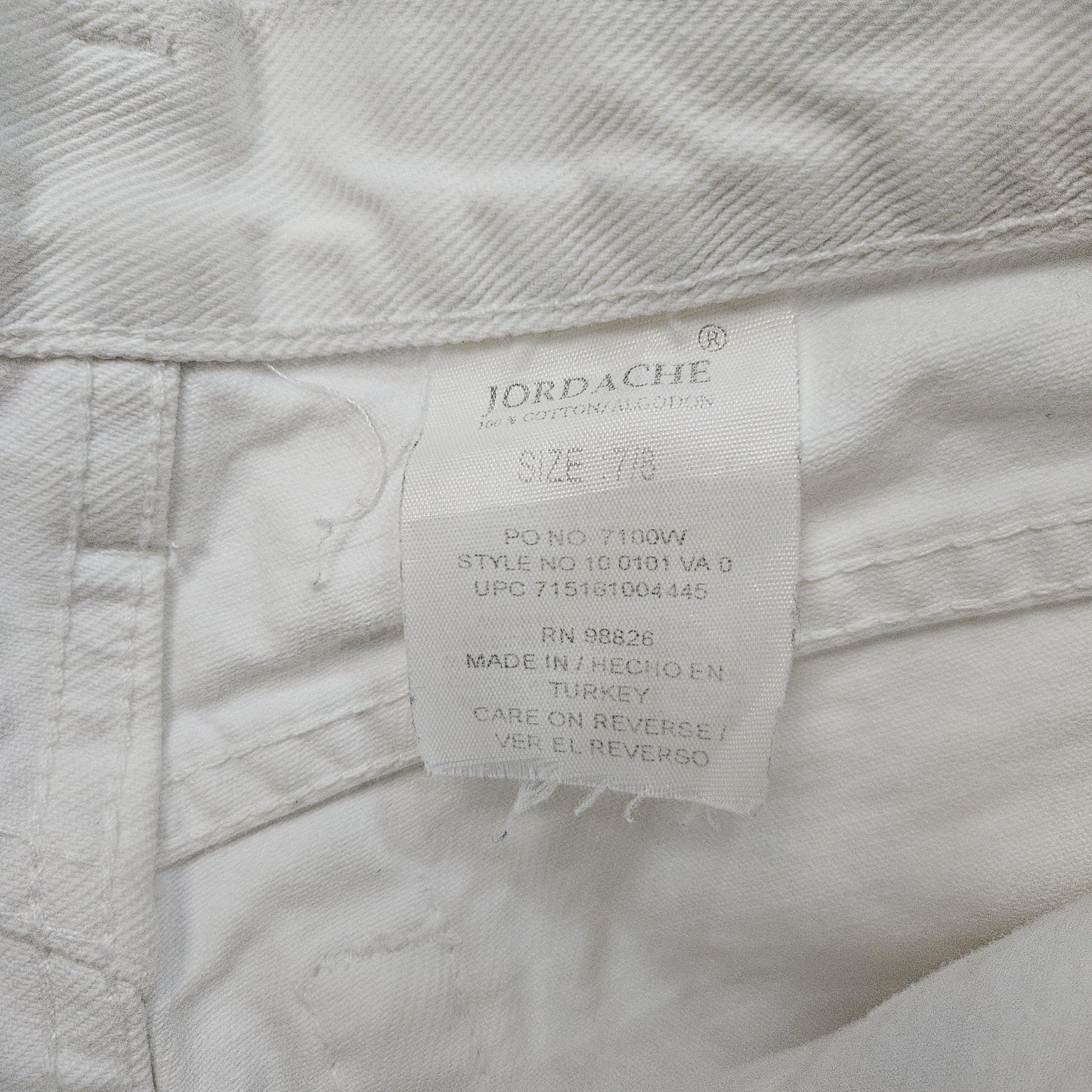 1990s/2000s Y2K Jordache White Denim Jeans Size 24x29