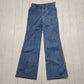 1970s Maverick Light Blue Denim Wide Leg Flare Bell Bottom Pants Made in USA Size 29x32