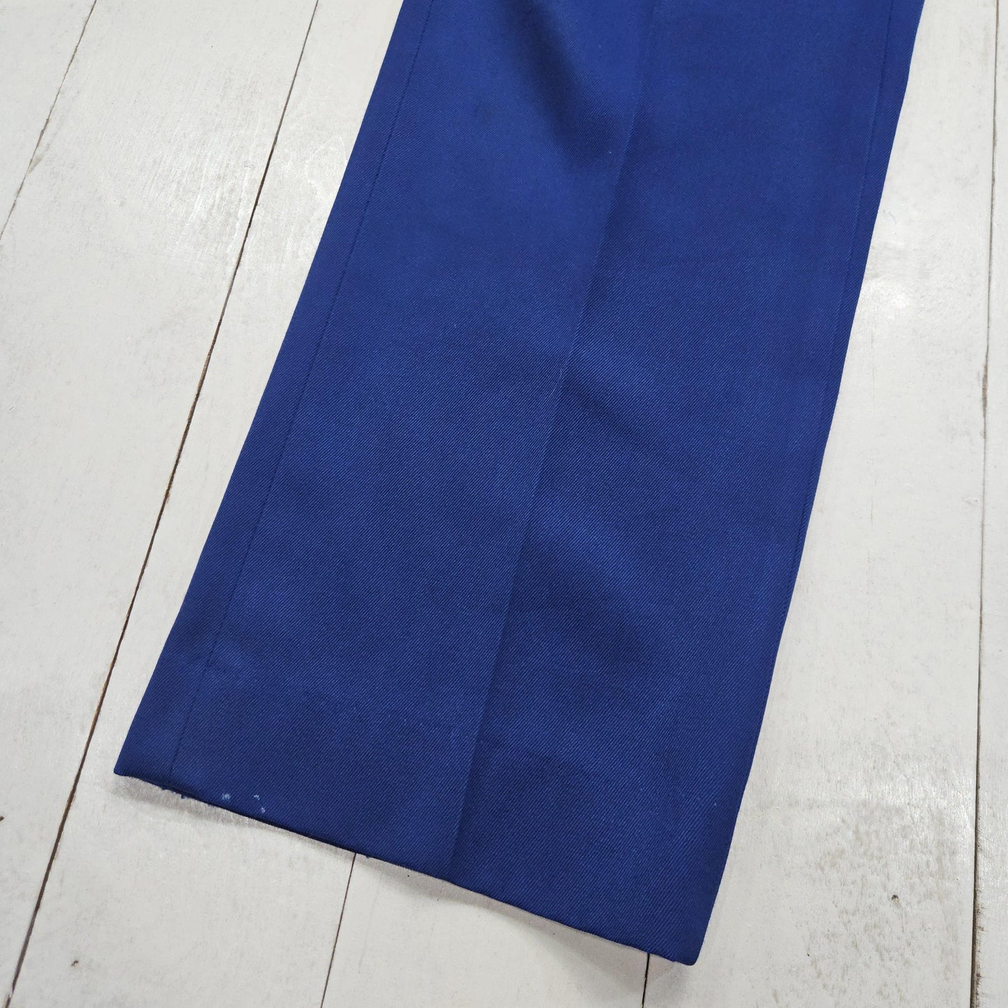 1970s Unitog Blue Permanent Press Work Pants Made in USA Size 33x30