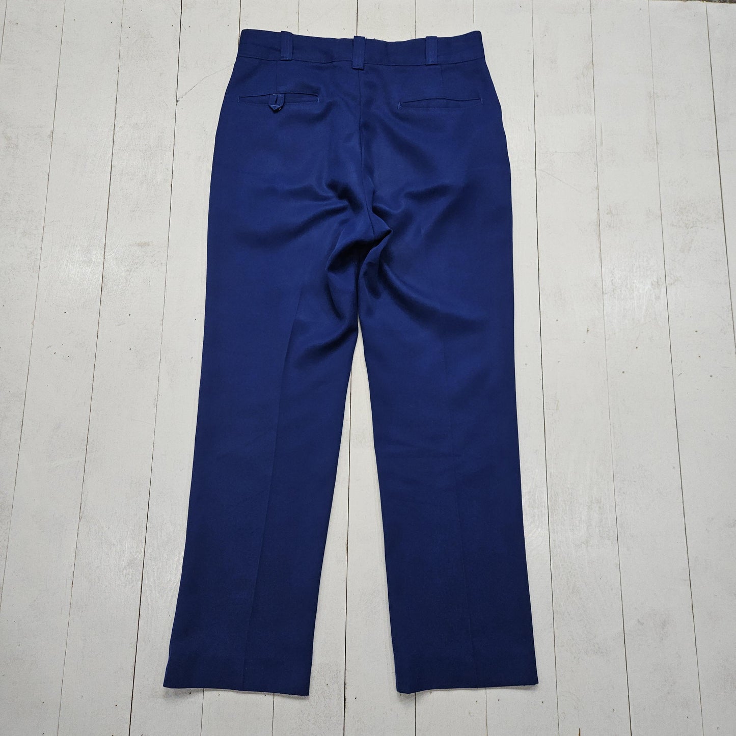 1970s Unitog Blue Permanent Press Work Pants Made in USA Size 33x30