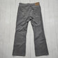 1980s Levi's 517 Boot Cut Light Grey Corduroy Pants Made in USA Size 34x29