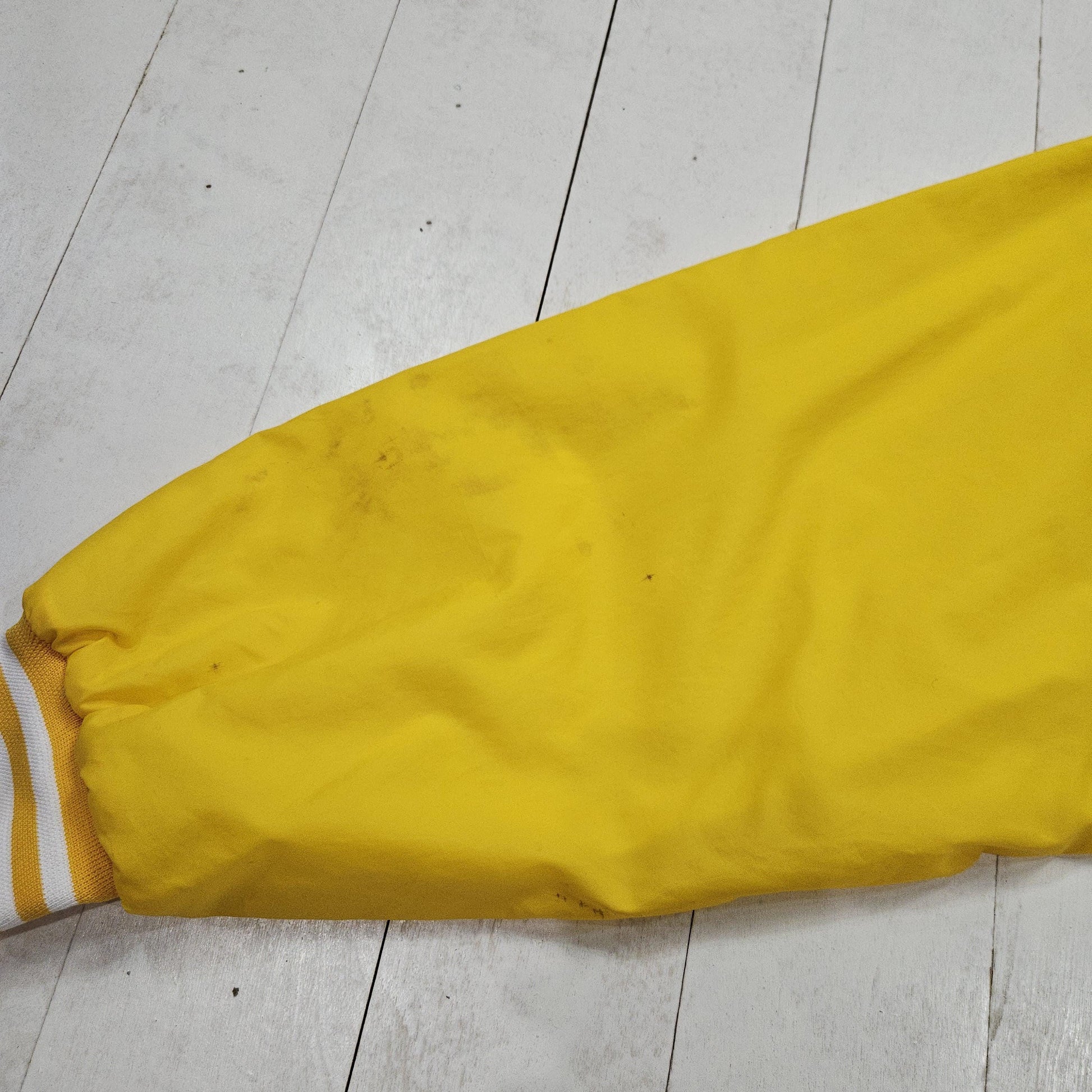 1980s/1990s Hartwell Williams Grove Old Timers Yellow Bomber Jacket Made in USA Size XL