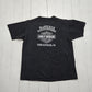 2000s 2003 Y2K Black Harley-Davidson Coralville Iowa Motorcycle T-Shirt Made in USA Size L/XL