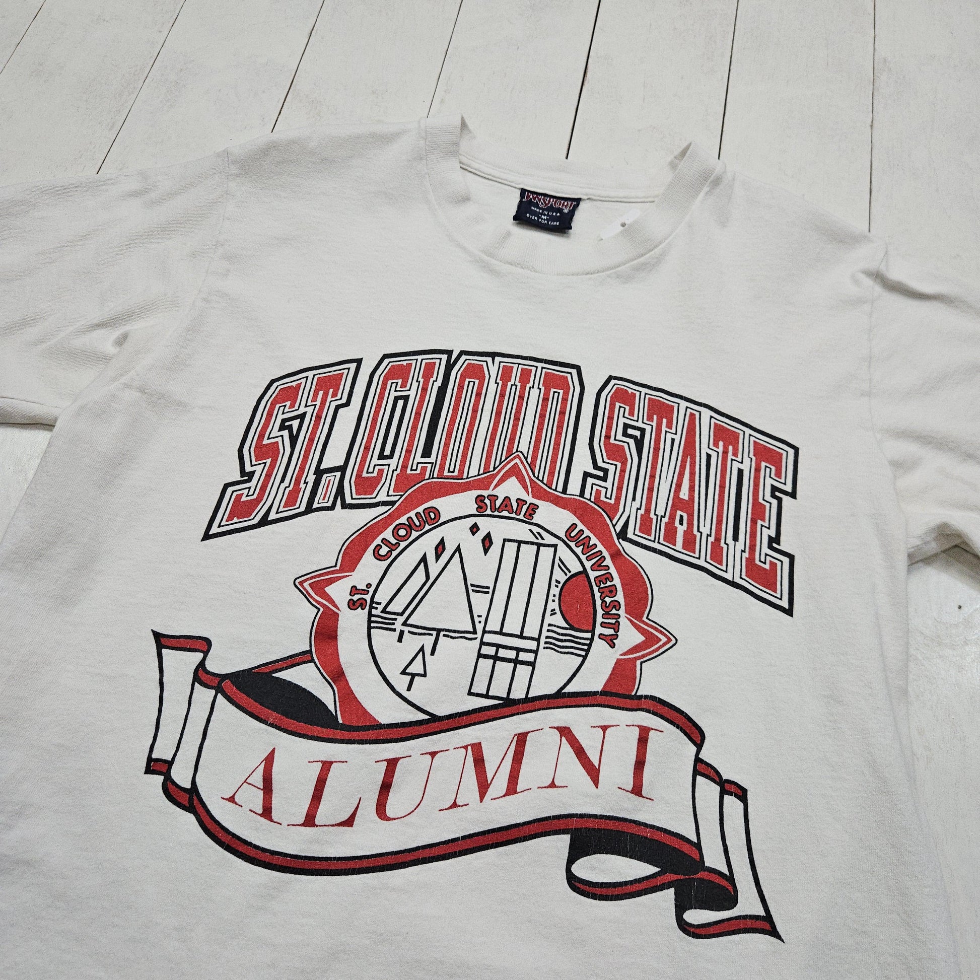 1990s Jansport White St. Cloud State Alumni T-Shirt Size M