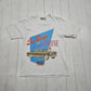 1980s/1990s Forenza Paninaro White Sea Breezes and Sunshine Car T-Shirt Made in Italy Size S/M