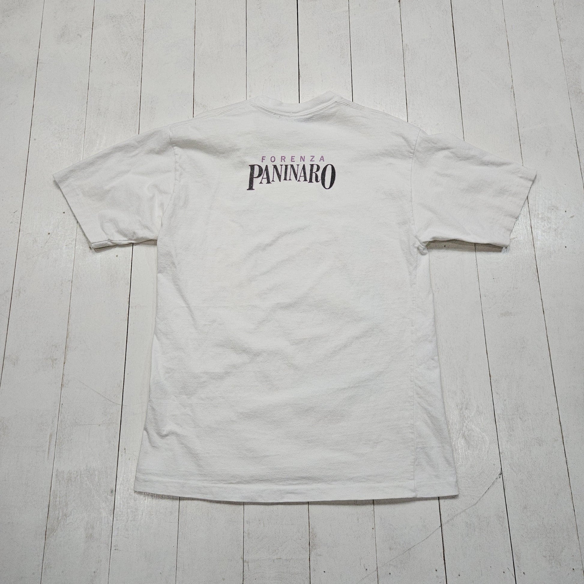 1980s/1990s Forenza Paninaro White Sea Breezes and Sunshine Car T-Shirt Made in Italy Size S/M