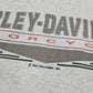 1990s 1991 Grey Harley-Davidson Barre Vermont T-Shirt Made in USA Size L