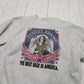 1990s Lee Cross Grain Grey Samuel Adams Just Brew It Beer Promotional Reverse Weave Style Sweatshirt Made in USA Size L