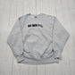 1990s Lee Cross Grain Grey Samuel Adams Just Brew It Beer Promotional Reverse Weave Style Sweatshirt Made in USA Size L