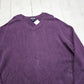 1990s Land's End Purple Cotton Knit Sweater Made in Japan Size XXL