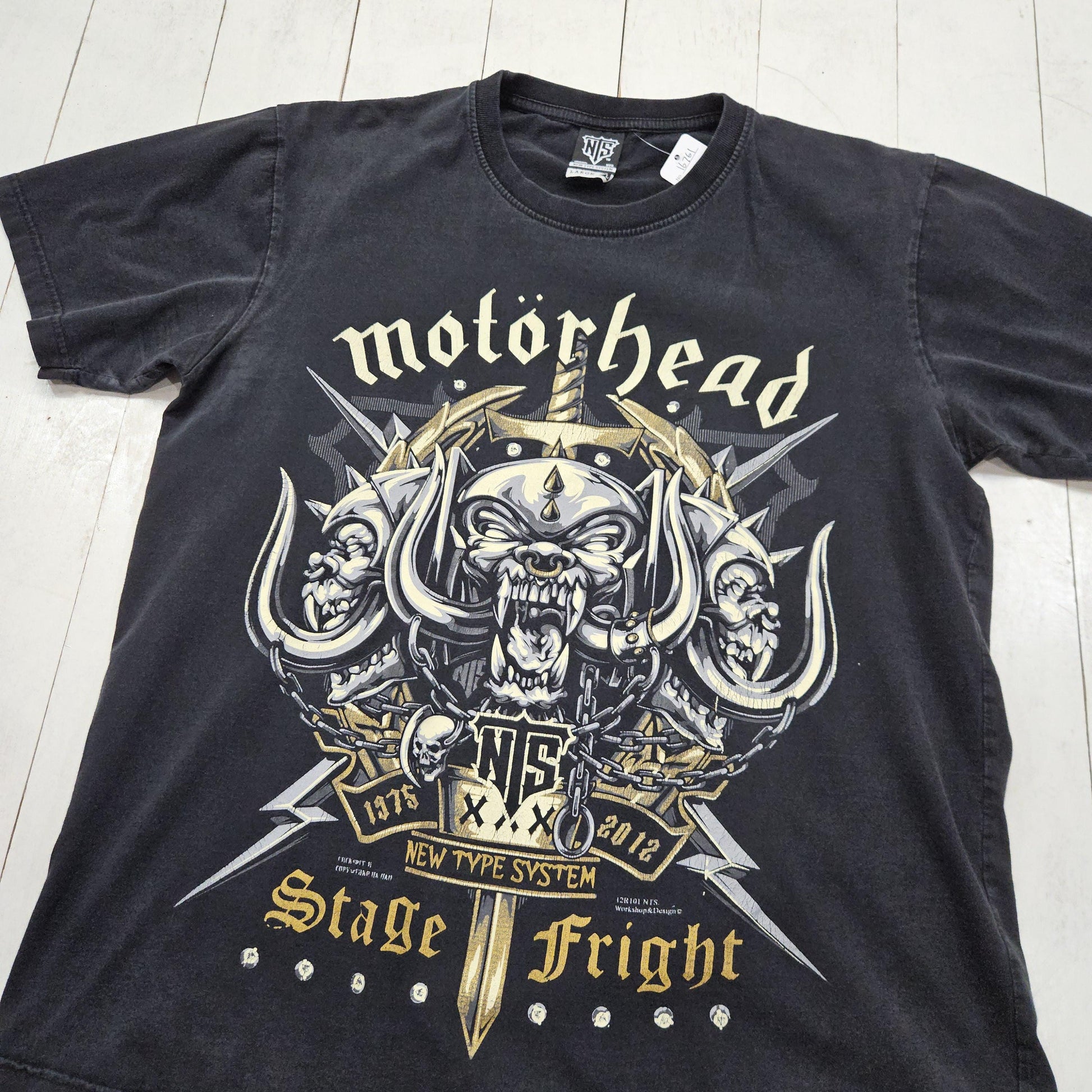 2010s 2012 Motorhead NTS New Type System Stage Fright Band Concert T-Shirt Size L