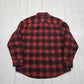 2020s Pendleton Mason Red Shadow Plaid Button Down Cotton Flannel Shirt Size XL