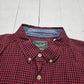 2000s Y2K Woolrich Red/Black Gingham Print Button Down Shirt Size XL