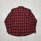 2000s Y2K Faded Glory Red Buffalo Plaid Button Down Flannel Shirt Size XL/XXL